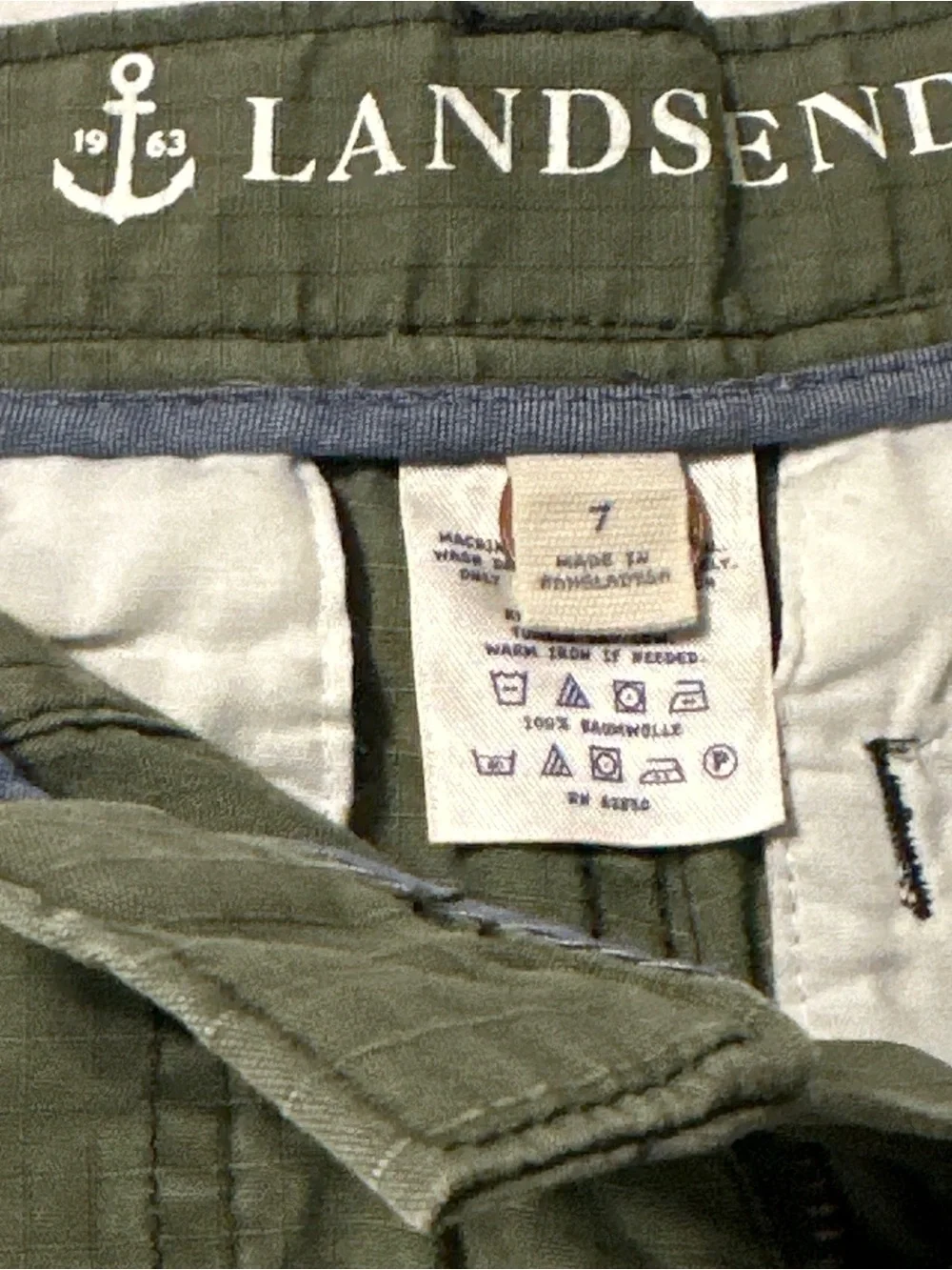 Lands' End Olive Green Cargo Shorts for Kids